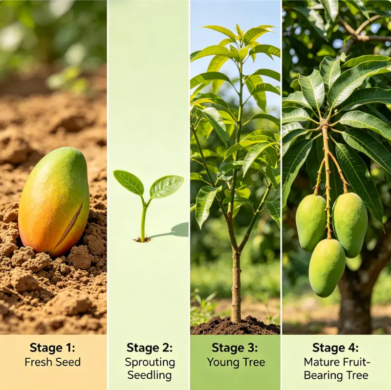 Sweet "Golden Honey" Dwarf Mango Tree Seeds (Grow at Home)