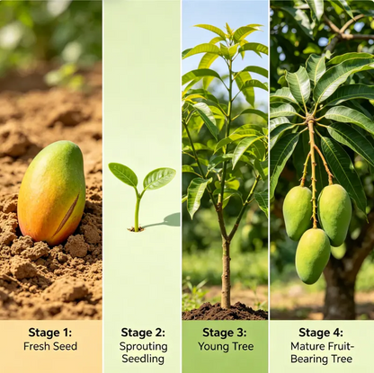 Sweet "Golden Honey" Dwarf Mango Tree Seeds (Grow at Home)