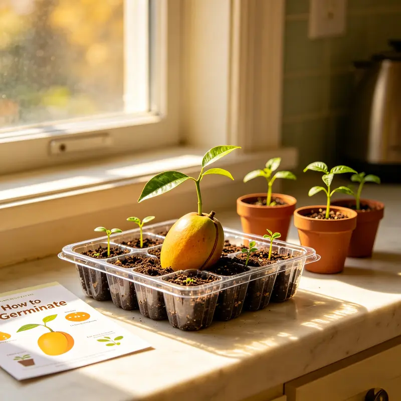 Sweet "Golden Honey" Dwarf Mango Tree Seeds (Grow at Home)