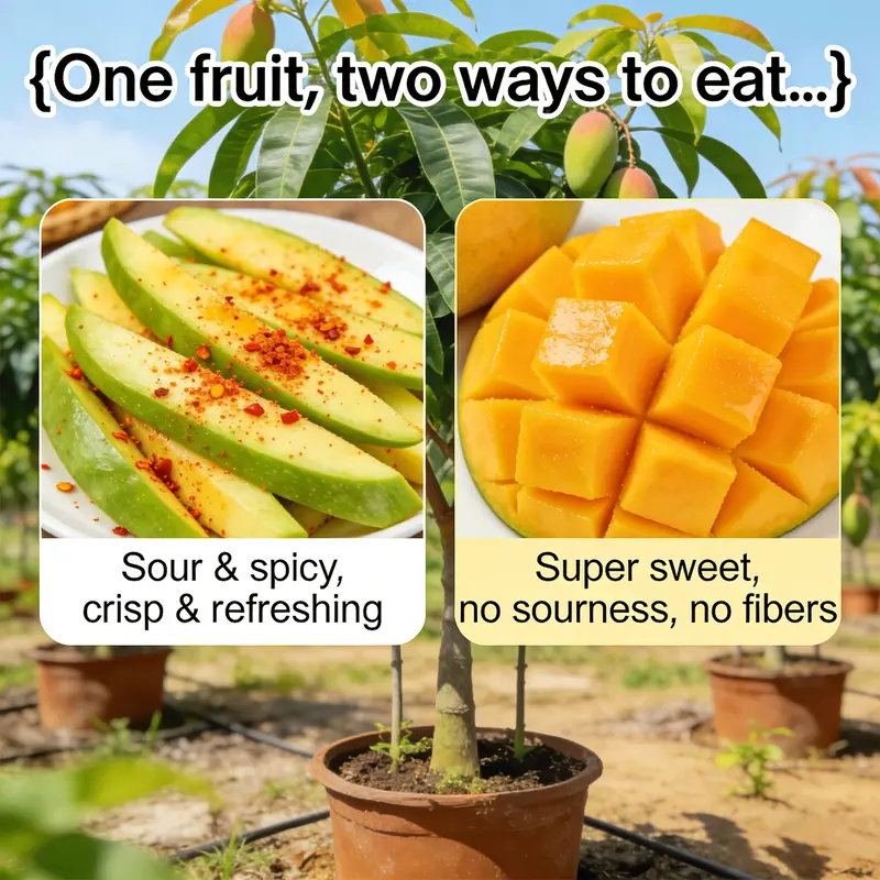 Sweet "Golden Honey" Dwarf Mango Tree Seeds (Grow at Home)