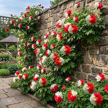Rare Climbing Peony BulbsBig Full Blooms, Cold Hardy Perennial, Easy to Grow Garden Favorite