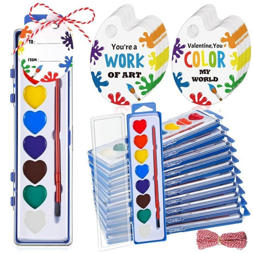 2026 Mini Watercolor Paint Set for Valentine's Day | Romantic Art Gift