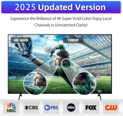 TV Antenna - Digital HD Antenna - Indoor HDTV 1080P 4K (Long Range)