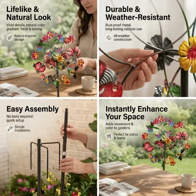 TwinkleBloom – Solar Flower Garden Décor