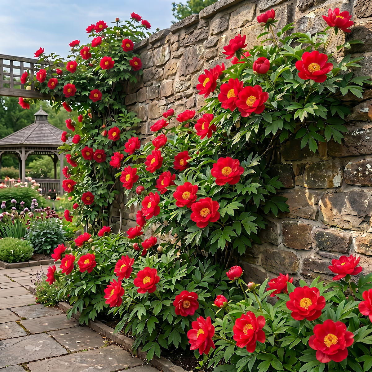 Rare Climbing Peony BulbsBig Full Blooms, Cold Hardy Perennial, Easy to Grow Garden Favorite