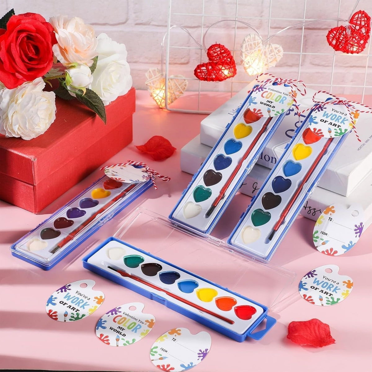 2026 Mini Watercolor Paint Set for Valentine's Day | Romantic Art Gift