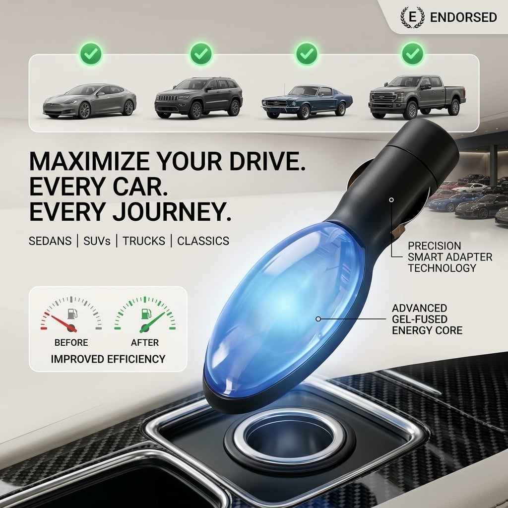 Saves 30% on fuel consumption. — Plug-and-Play Fuel Saver: Drive Further, Improve Fuel Efficiency