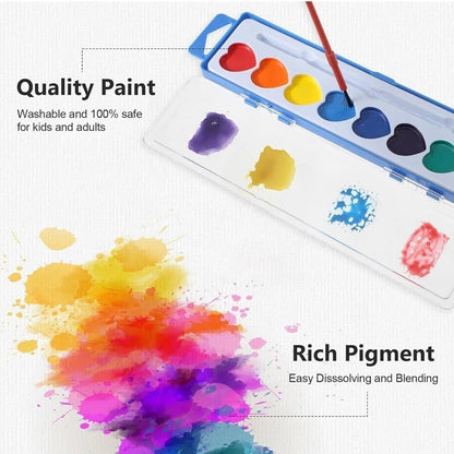 2026 Mini Watercolor Paint Set for Valentine's Day | Romantic Art Gift