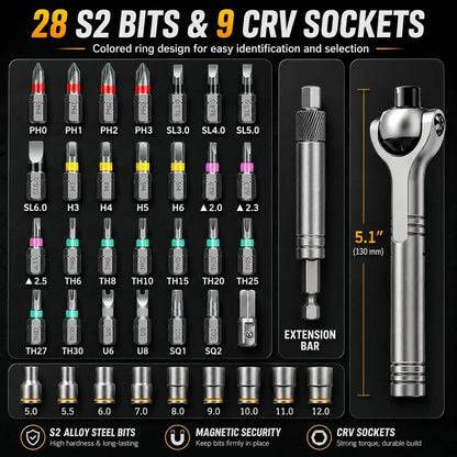 TorquePro | 40-in-1 Ratchet Screwdriver Set