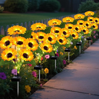 Solar LED Sunflower Garden Lights-29.6inch/74cm