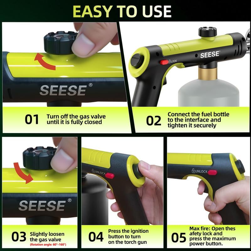 Powerful Propane Torch - 2732°F High Temp Flame (Buy 2 Free Shipping)