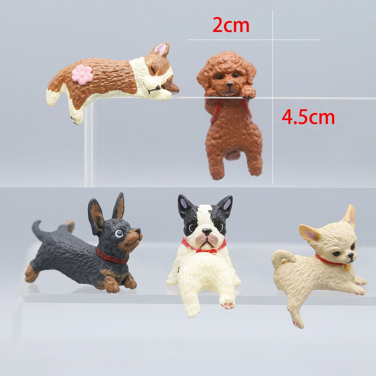 Hand-Painted Mini Cat Desk Figurines – Set of 5 Cute Cartoon Kitty Companions
