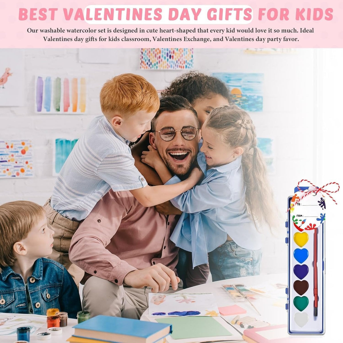 2026 Mini Watercolor Paint Set for Valentine's Day | Romantic Art Gift