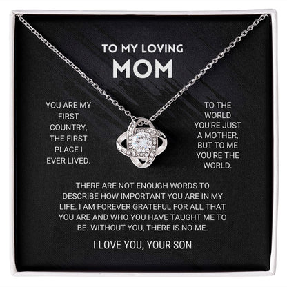 ForeverMom – Heartfelt Love Knot Necklace Gift