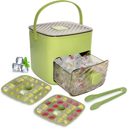 Portable Ice Maker with Lid and Storage Box (48 Cubes)