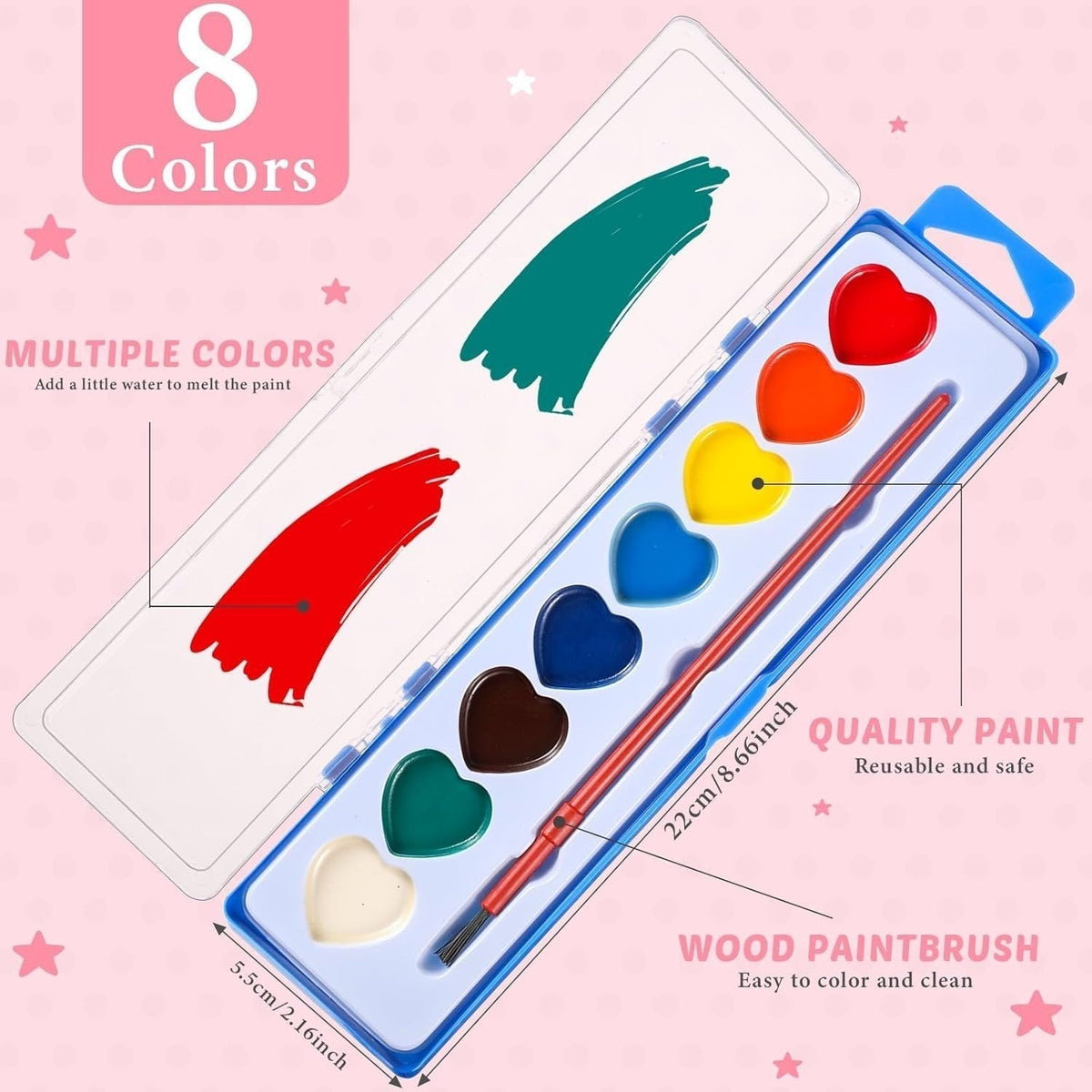 2026 Mini Watercolor Paint Set for Valentine's Day | Romantic Art Gift