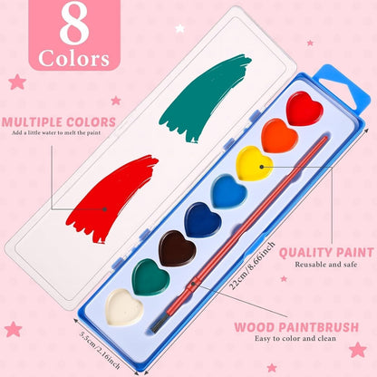 2026 Mini Watercolor Paint Set for Valentine's Day | Romantic Art Gift