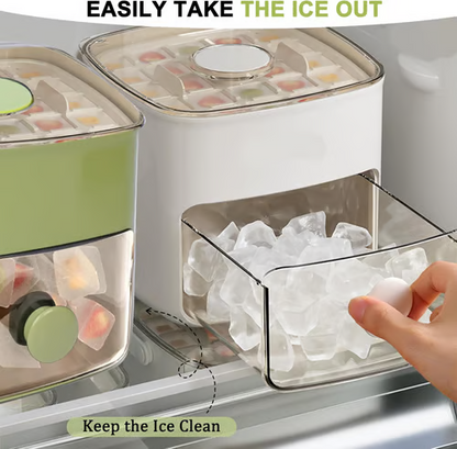 Portable Ice Maker with Lid and Storage Box (48 Cubes)