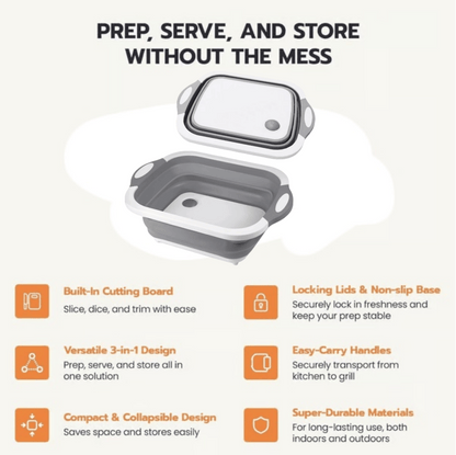 BBQ & Meal Prep Tub | Collapsible Prep Tub