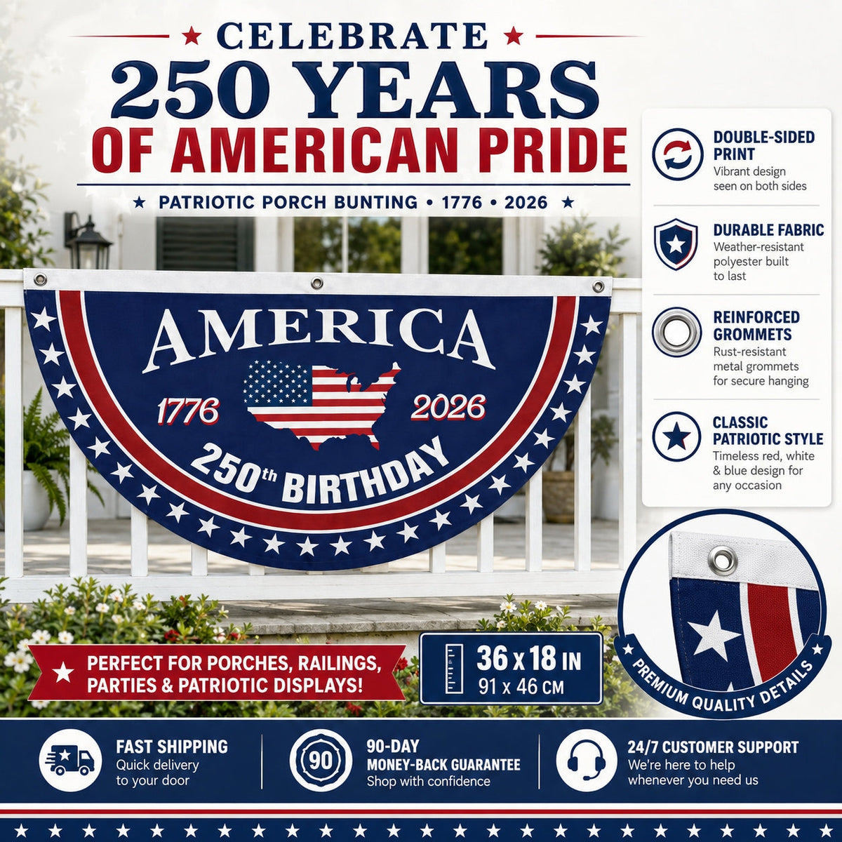 VeteranMade - USA 250 Years Commemorative Banner