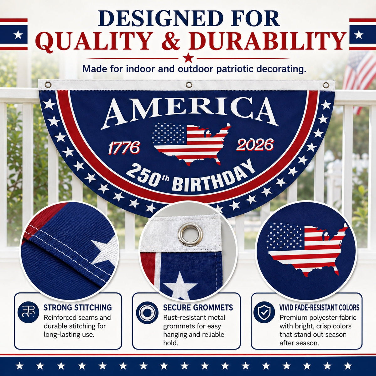 VeteranMade - USA 250 Years Commemorative Banner