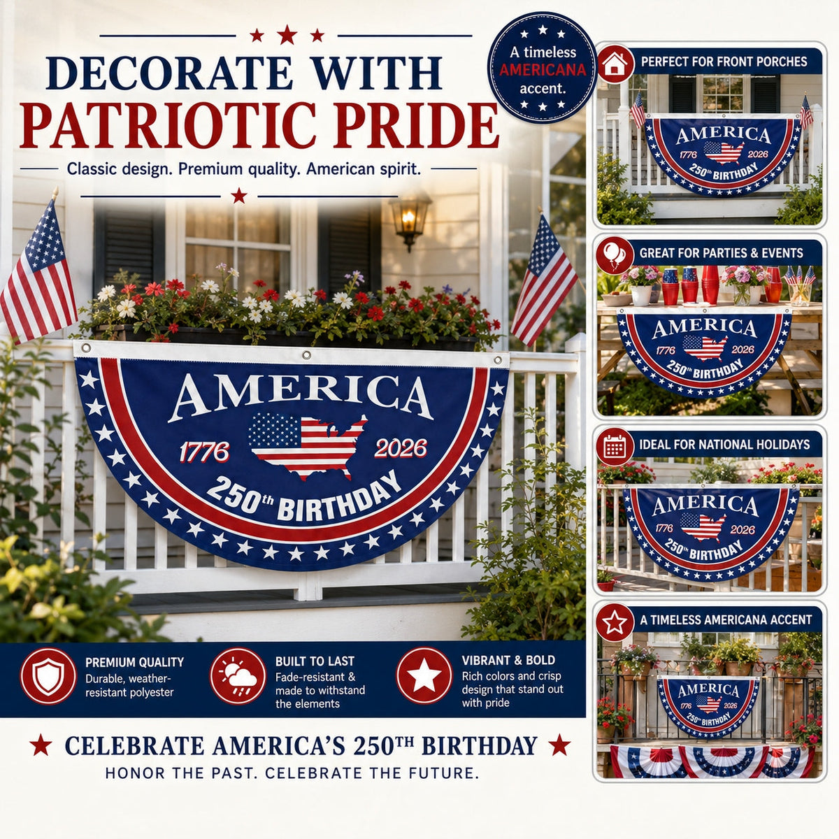 VeteranMade - USA 250 Years Commemorative Banner