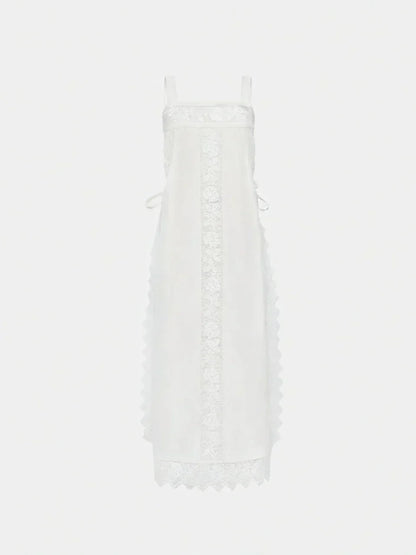 PureLinen – Vintage Lace Summer Midi Dress