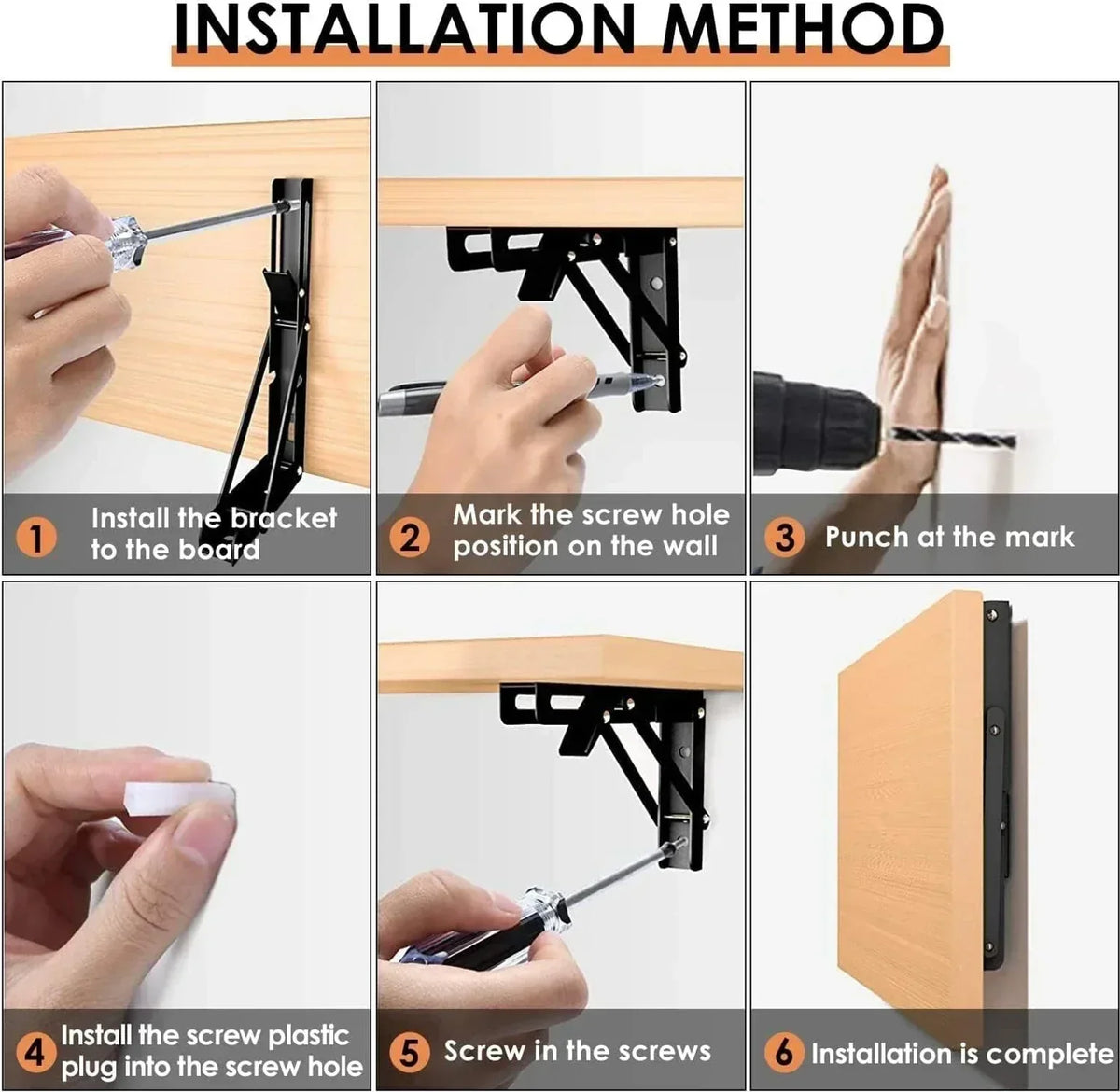 SpaceLift – Heavy Duty Folding Shelf Brackets
